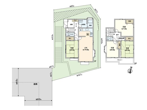 王禅寺東4丁目 中古戸建 間取図(平面図)