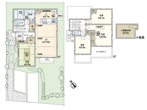 白鳥3丁目 戸建 間取図(平面図) 白鳥3丁目 戸建 間取図(平面図)