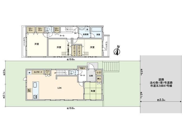 五力田3丁目 新築一戸建B号棟 間取図(平面図) 五力田3丁目 新築一戸建B号棟 間取図(平面図)