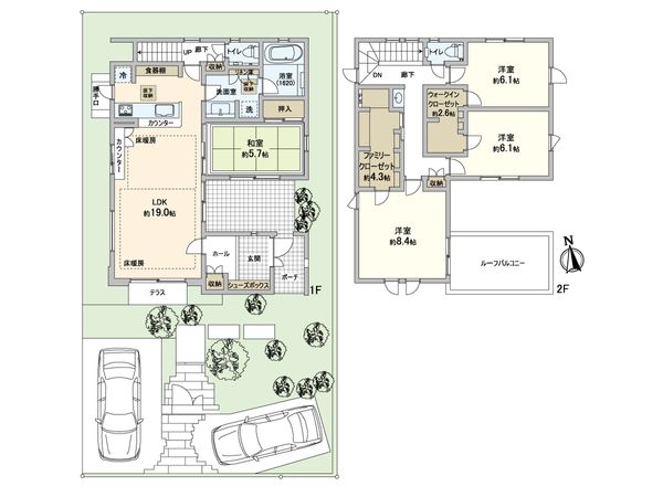 川崎市麻生区王禅寺西1丁目戸建 間取図(平面図) 川崎市麻生区王禅寺西1丁目戸建 間取図(平面図)