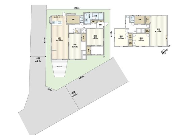 王禅寺西一丁目 中古戸建 間取図(平面図) 王禅寺西一丁目 中古戸建 間取図(平面図)