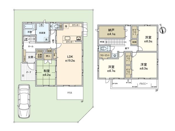はるひ野3丁目 中古戸建 間取図(平面図)