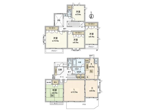 王禅寺西2丁目 戸建 間取図(平面図)