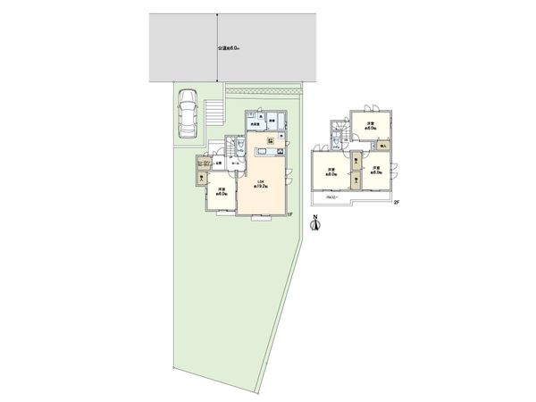 三輪緑山4丁目新築戸建 E号棟 間取図(平面図) 三輪緑山4丁目新築戸建 E号棟 間取図(平面図)