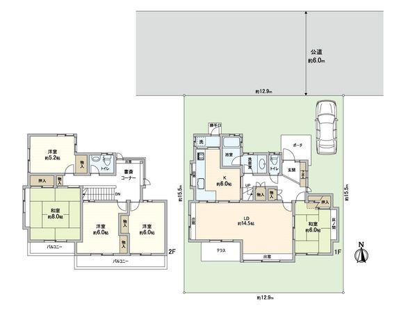 王禅寺東5丁目 中古戸建 間取図(平面図) 王禅寺東5丁目 中古戸建 間取図(平面図)