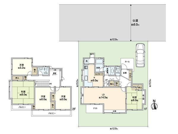 王禅寺東5丁目 中古戸建 間取図(平面図) 王禅寺東5丁目 中古戸建 間取図(平面図)