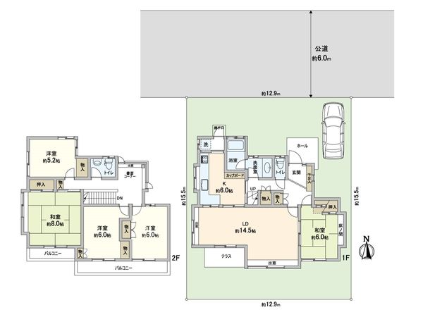王禅寺東5丁目 中古戸建 間取図(平面図) 王禅寺東5丁目 中古戸建 間取図(平面図)