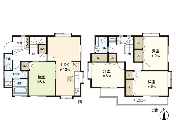 川崎市麻生区片平4丁目戸建 間取図(平面図) 川崎市麻生区片平4丁目戸建 間取図(平面図)