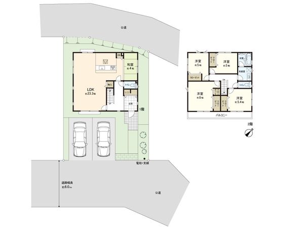 ラグラス王禅寺東 新築戸建 5号棟 間取図(平面図) ラグラス王禅寺東 新築戸建 5号棟 間取図(平面図)