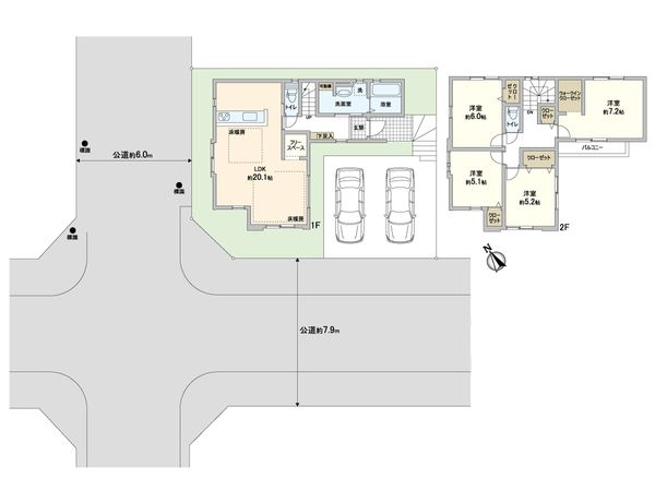 鶴川6丁目 新築戸建 間取図(平面図)