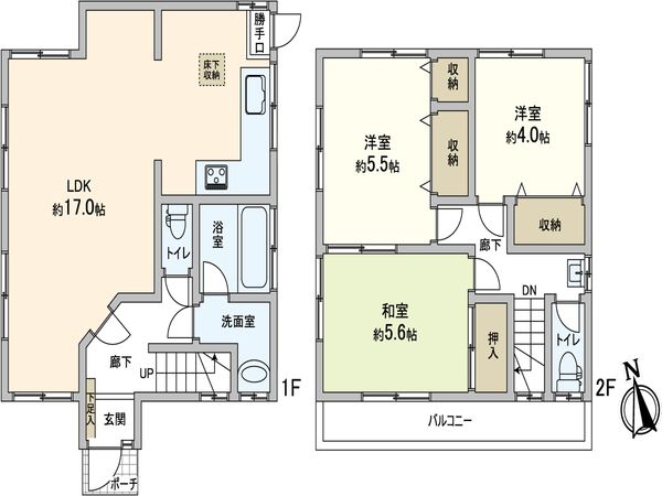 川崎市多摩区南生田6丁目戸建 間取図(平面図) 川崎市多摩区南生田6丁目戸建 間取図(平面図)