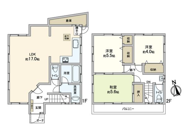 川崎市多摩区南生田6丁目戸建 間取図(平面図) 川崎市多摩区南生田6丁目戸建 間取図(平面図)