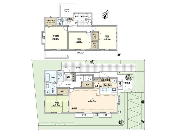 白鳥4丁目 戸建~コモドーレ白鳥~ 間取図(平面図) 間取図(平面図)