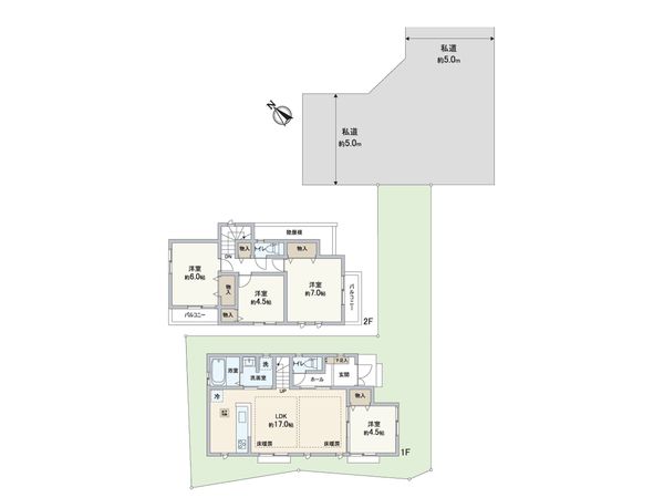 坂浜 新築戸建 全5棟 C号棟 間取図(平面図) 坂浜 新築戸建 全5棟 C号棟 間取図(平面図)