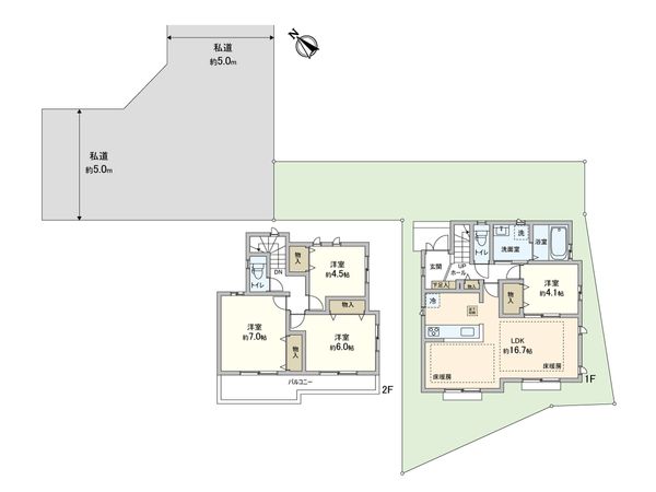 坂浜 新築戸建 全5棟 E号棟 間取図(平面図) 坂浜 新築戸建 全5棟 E号棟 間取図(平面図)