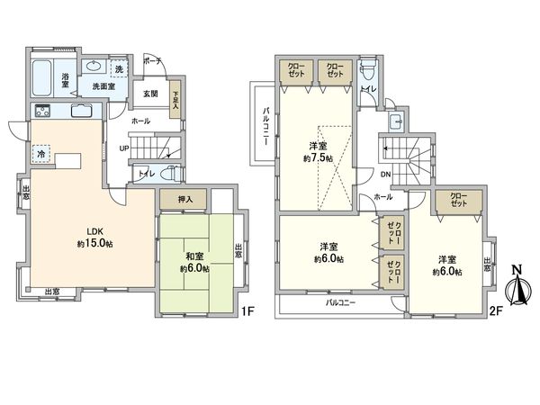 王禅寺東3丁目 戸建 間取図(平面図) 王禅寺東3丁目 戸建 間取図(平面図)