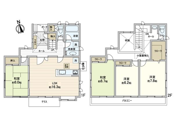 東百合丘2丁目戸建 間取図(平面図) 東百合丘2丁目戸建 間取図(平面図)