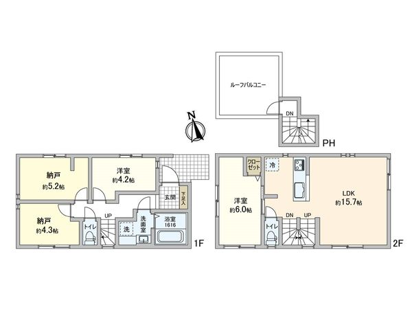 百合丘2丁目 新築戸建 オープンライブス4号棟 間取図(平面図) 百合丘2丁目 新築戸建 オープンライブス4号棟 間取図(平面図)