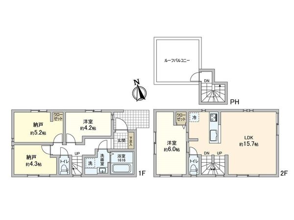 百合丘2丁目 新築戸建 オープンライブス4号棟 間取図(平面図) 百合丘2丁目 新築戸建 オープンライブス4号棟 間取図(平面図)