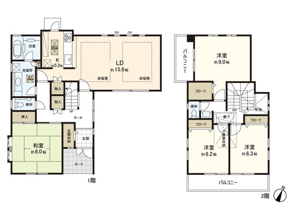 五力田1丁目 戸建 間取図(平面図) 五力田1丁目 戸建 間取図(平面図)