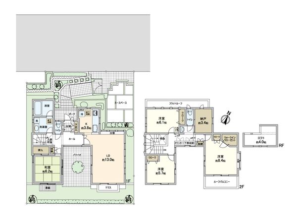 万福寺6丁目 戸建 間取図(平面図) 万福寺6丁目 戸建 間取図(平面図)