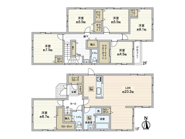 広袴3丁目戸建 間取図(平面図) 広袴3丁目戸建 間取図(平面図)