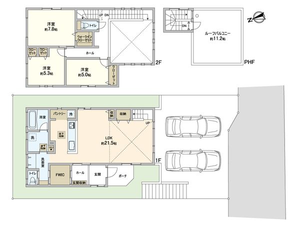 王禅寺東5丁目 新築戸建 5号棟 間取図(平面図) 王禅寺東5丁目 新築戸建 5号棟 間取図(平面図)
