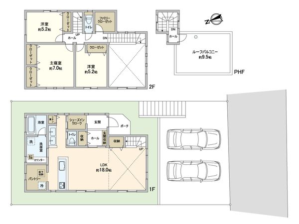 王禅寺東5丁目 新築戸建 6号棟 間取図(平面図) 王禅寺東5丁目 新築戸建 6号棟 間取図(平面図)