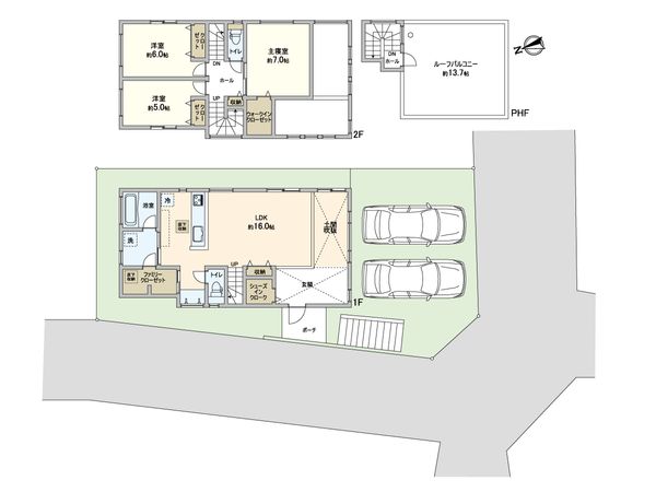 王禅寺東5丁目 新築戸建 7号棟 間取図(平面図) 王禅寺東5丁目 新築戸建 7号棟 間取図(平面図)