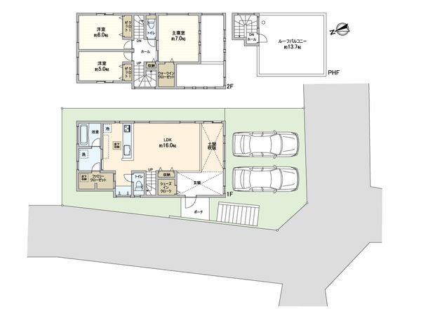 王禅寺東5丁目 新築戸建 7号棟 間取図(平面図) 王禅寺東5丁目 新築戸建 7号棟 間取図(平面図)