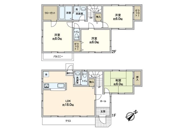 坂浜 戸建 間取図(平面図)