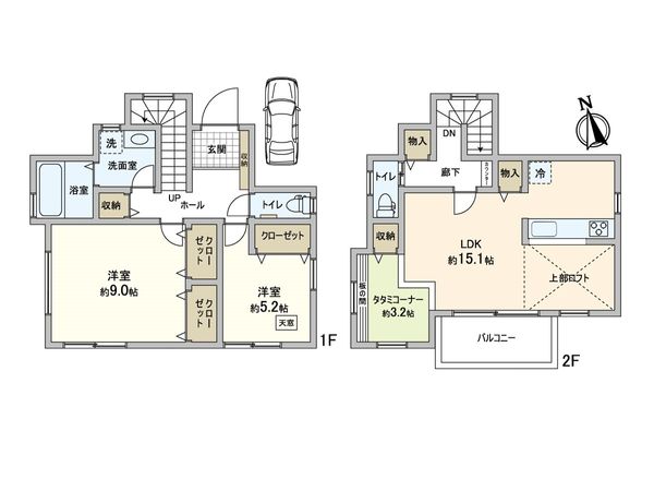 東百合丘1丁目 新築戸建 間取図(平面図) 東百合丘1丁目 新築戸建 間取図(平面図)