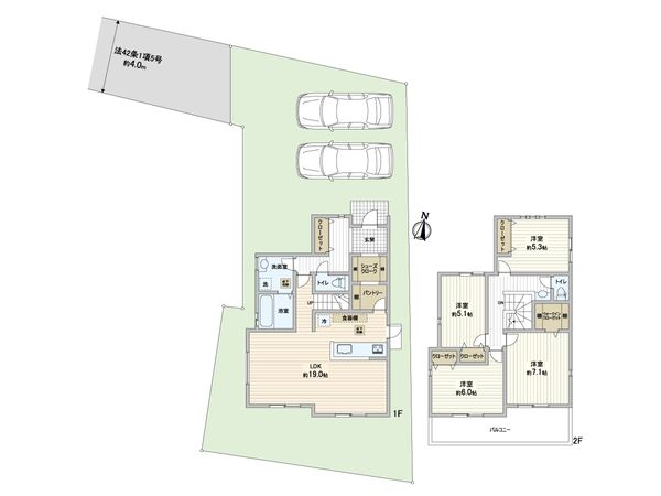 東百合丘4丁目 新築戸建 間取図(平面図) 東百合丘4丁目 新築戸建 間取図(平面図)