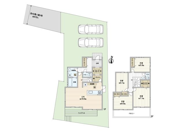 東百合丘4丁目 新築戸建 間取図(平面図) 東百合丘4丁目 新築戸建 間取図(平面図)