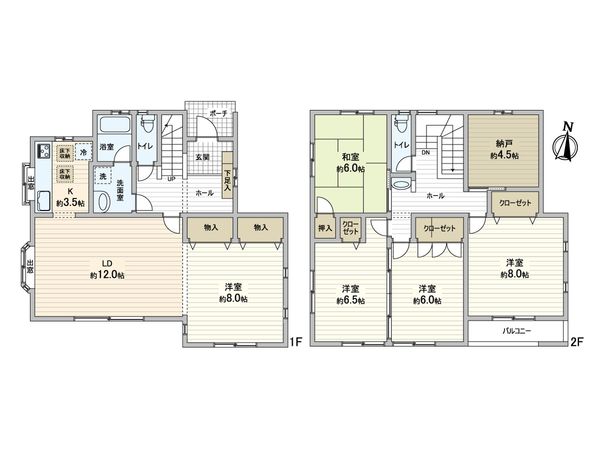 三菱地所ホーム(株)施工 高石4丁目戸建 間取図(平面図) 三菱地所ホーム(株)施工 高石4丁目戸建 間取図(平面図)