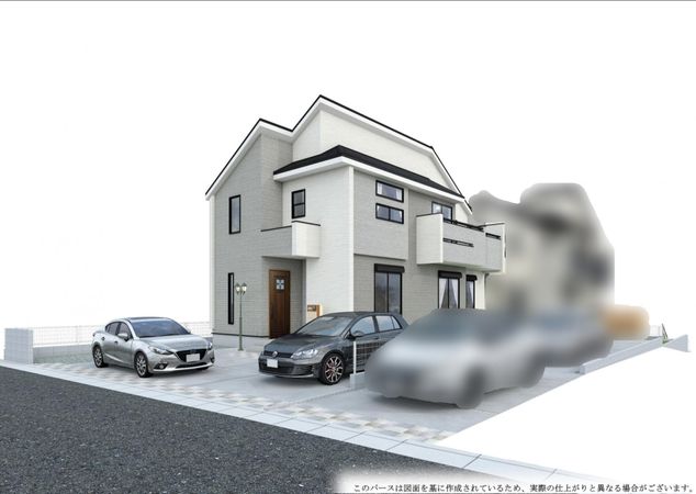 栗木3丁目新築戸建1号棟 外観パース図 栗木3丁目新築戸建1号棟 外観パース図