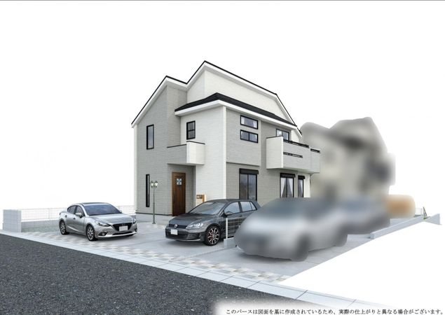 栗木3丁目新築戸建2号棟 外観パース図 栗木3丁目新築戸建2号棟 外観パース図