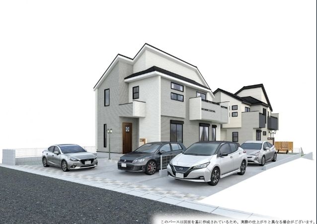 栗木3丁目新築戸建2号棟 外観パース図 栗木3丁目新築戸建2号棟 外観パース図