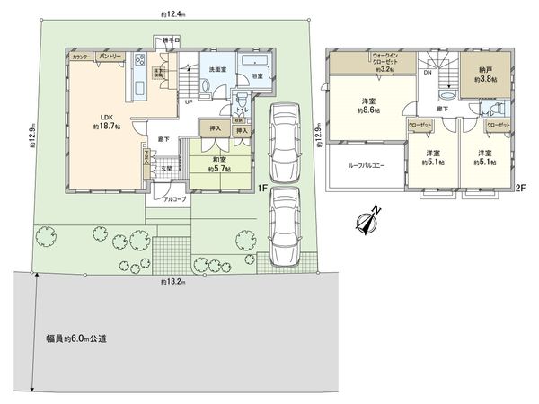 はるひ野3丁目 戸建 間取図(平面図)