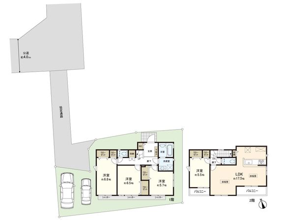 高石3丁目新築戸建 1号棟 間取図(平面図)