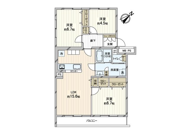朝日読売ランドマンション A棟 間取図(平面図) 朝日読売ランドマンション A棟 間取図(平面図)
