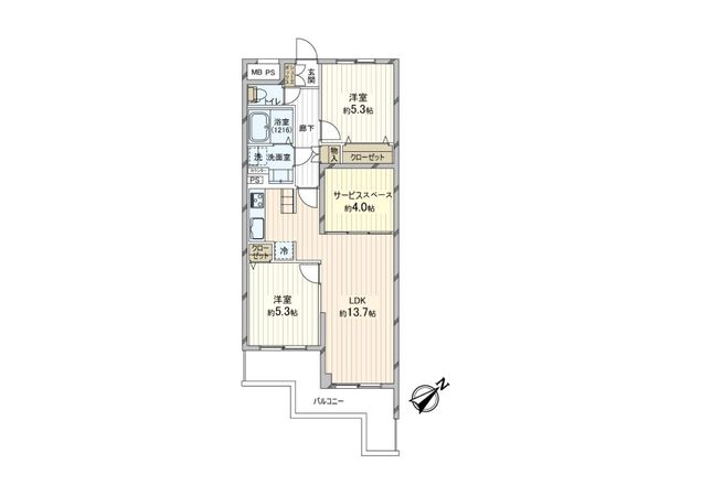 ライオンズマンション鶴川 間取図(平面図) 間取図(平面図)