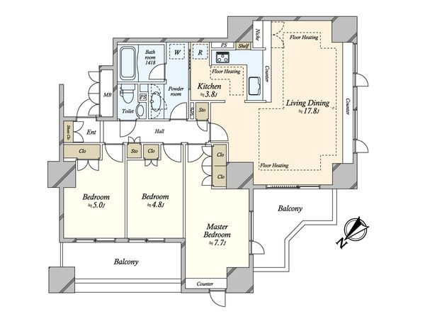 新百合ヶ丘パークハウス4番街 間取図(平面図) 新百合ヶ丘パークハウス4番街 間取図(平面図)
