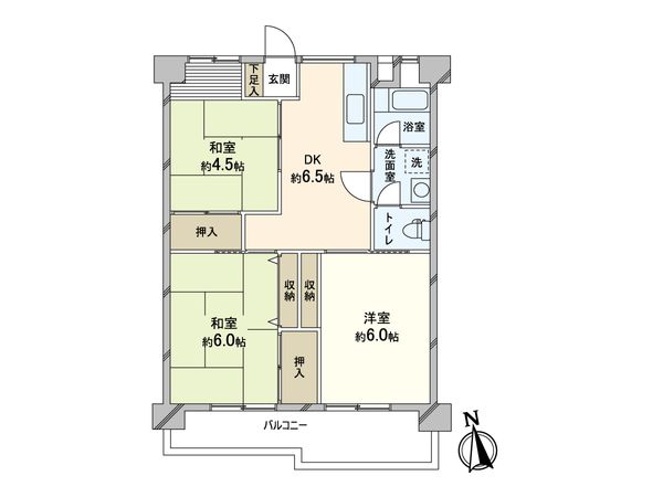 百合ヶ丘ハイコーポB棟 間取図(平面図) 百合ヶ丘ハイコーポB棟 間取図(平面図)