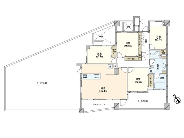 ヒルズ新百合ヶ丘 間取図(平面図) ヒルズ新百合ヶ丘 間取図(平面図)