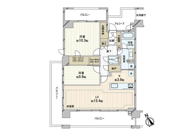 ジオ美しが丘二丁目ヒルズ 間取図(平面図)