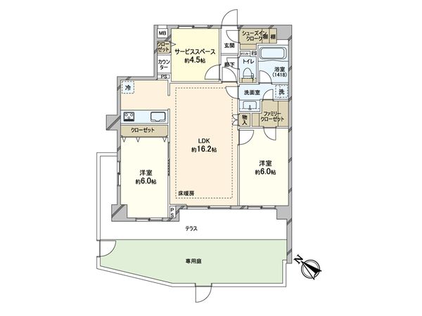 ラ・アトレレジデンス新百合ヶ丘 間取図(平面図) ラ・アトレレジデンス新百合ヶ丘 間取図(平面図)
