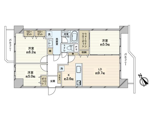 新ゆりグリーンタウンアカシア街区 3号棟 間取図(平面図) 新ゆりグリーンタウンアカシア街区 3号棟 間取図(平面図)