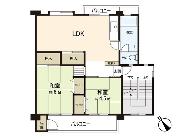 平尾住宅 54号棟 間取図(平面図) 間取図(平面図)