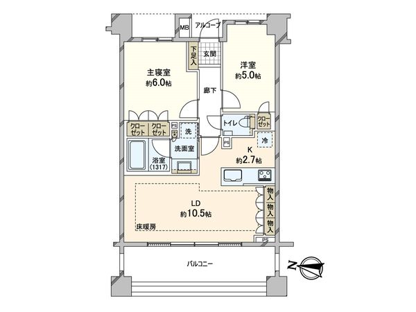 アールブラン二子多摩川レジデンス 間取図(平面図)